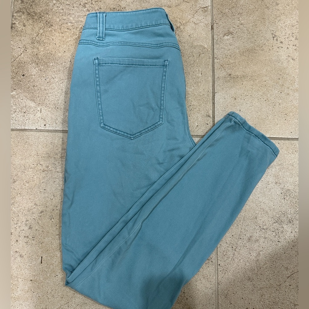 Cabi, Teal, Curvy Skinny Jeans, Size 8, Mid-Rise